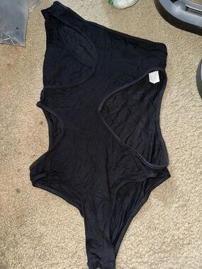 Women's Black Bodysuit Tank - Classic Stretch
